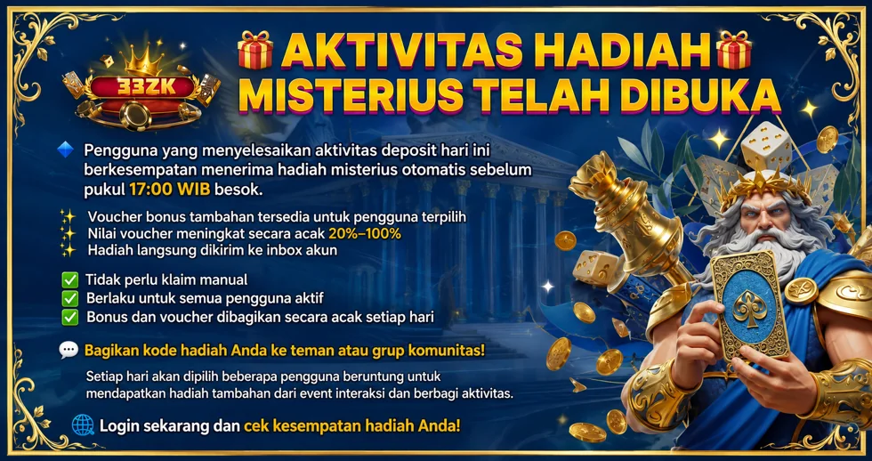 AKTIVITAS HADIAH MISTERIUS TELAH DIBUKA